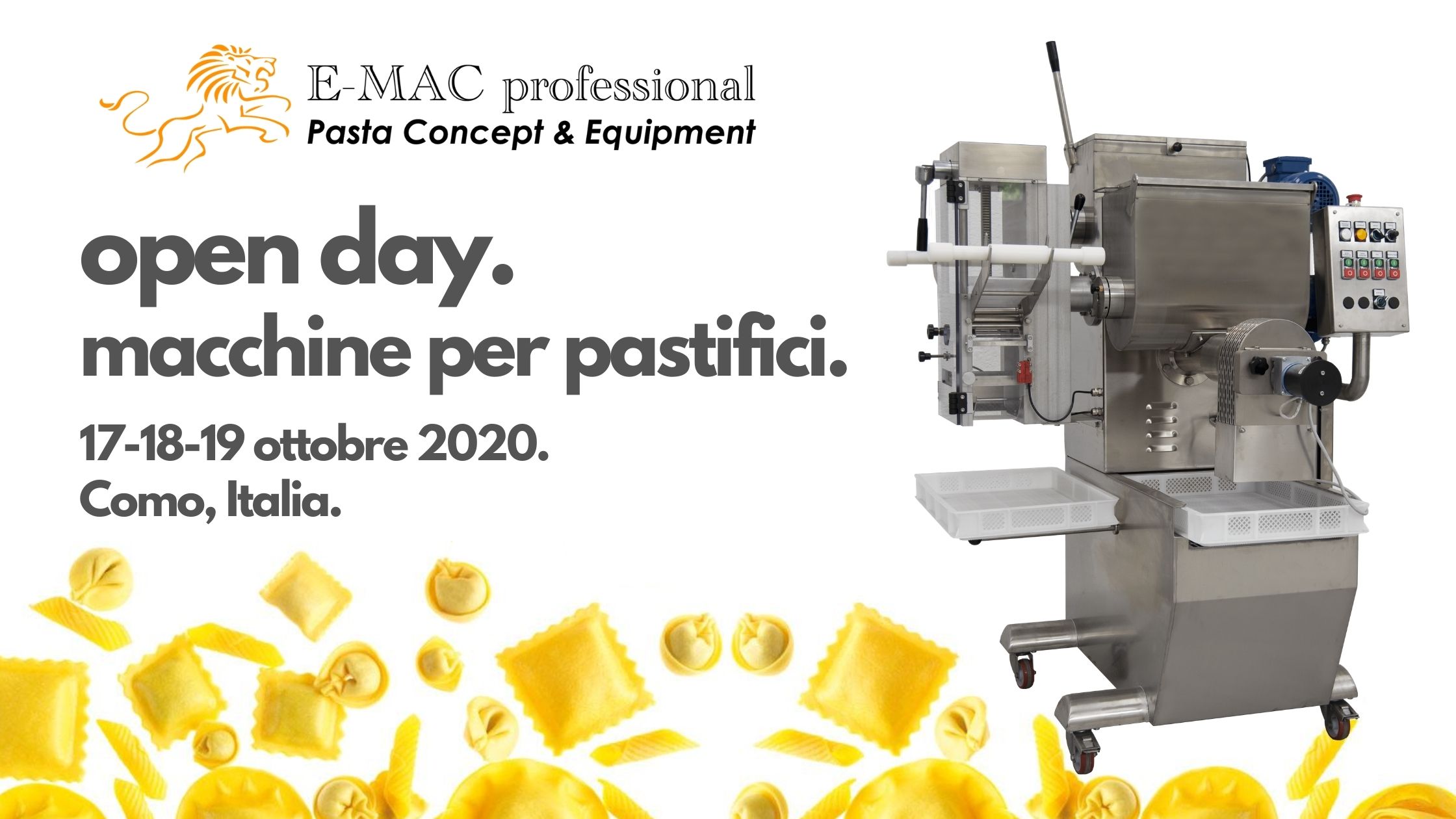 Open Day E-MAC Macchine per Pastifici 2020